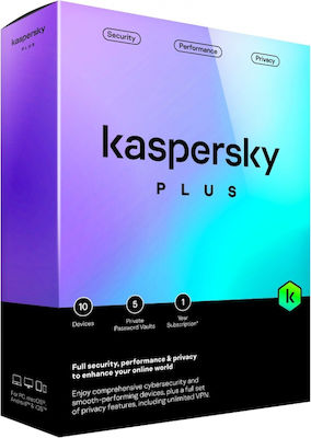 Kaspersky Plus für 5 Geräte und 1 Jahr Nutzung