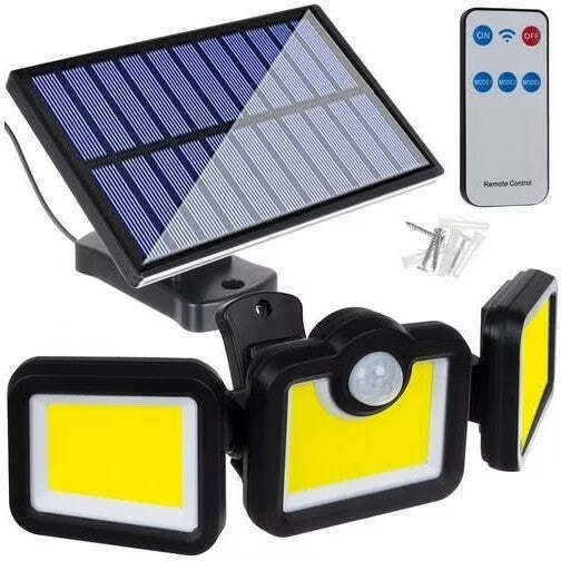 Straßen-Solarleuchte 120W mit Bewegungssensor, Fotokontakt und Fernbedienung IP67