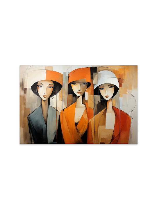 Megapap Women In Orange Πίνακας σε Καμβά 100x70cm