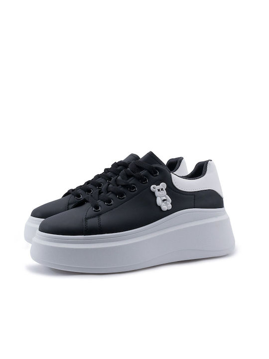 Love4shoes Damen Sneakers BLACK