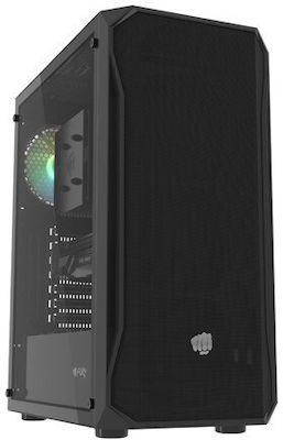 Natec Fury Shobo SH4 RGB Gaming Midi Tower Computer Case with Window Panel Black