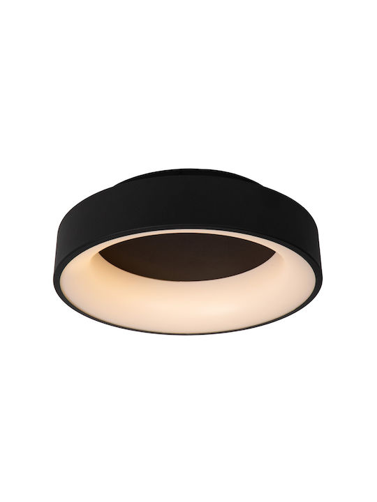 Lucide Lightning Metal Ceiling Light with Integrated LED Black