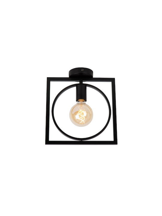 Lucide Lightning Metal Ceiling Light with Socket E27 Black