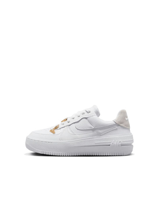 Nike Air Force 1 Low PLT.AF.ORM Γυναικεία Sneakers White Metallic Gold