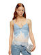 Women's Summer Blouse Sleeveless Blue