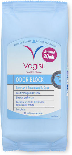 Vagisil Vaginesil Șervețele cu blocare a mirosului, 20 de unități