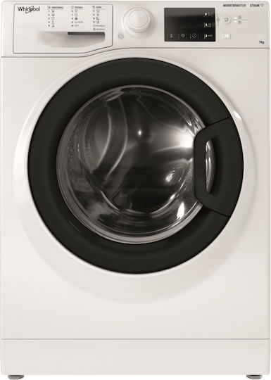 Whirlpool Mașină de Spălat Rufe 7kg cu Tehnologie cu Abur 1200 Rotiri Al 6-lea Simț WRSB 7259 WB EU