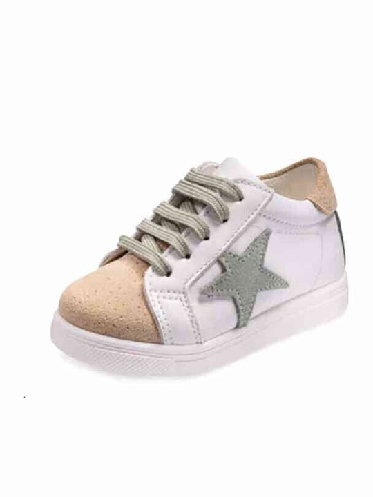 Gorgino Βαπτιστικά Δερμάτινα Sneakers Μπεζ