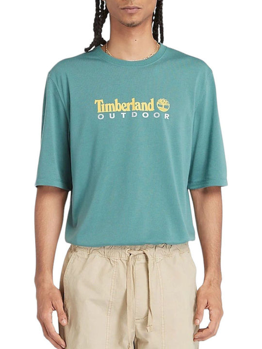 Timberland T-shirt Bărbătesc cu Mânecă Scurtă Verde