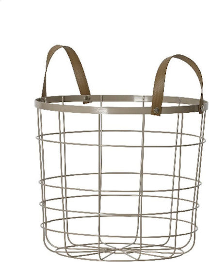 Kaemingk Декоративна кошница Металик с дръжки Beige 29.5x29.5x26.5бр