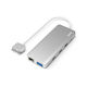 HAMA Connect2Mac USB-C dublu Stație de andocare cu HDMI 4K PD Ethernet și conexiune 2 monitoare Argintiu