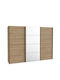 Wardrobe Halle Riviera Oak 269.9x61.2x210.5cm