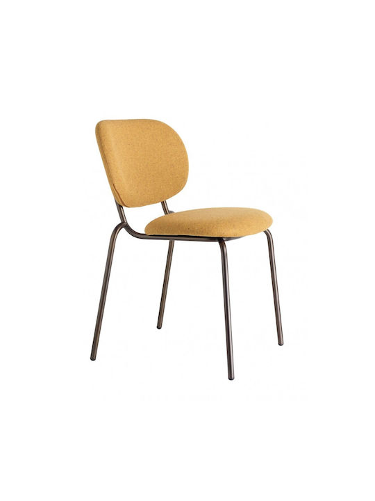 Si-si Bold Art.2517 Metal Chair - Vr - Bronze Coated Steel, Embossed Finish, Wj - Wool