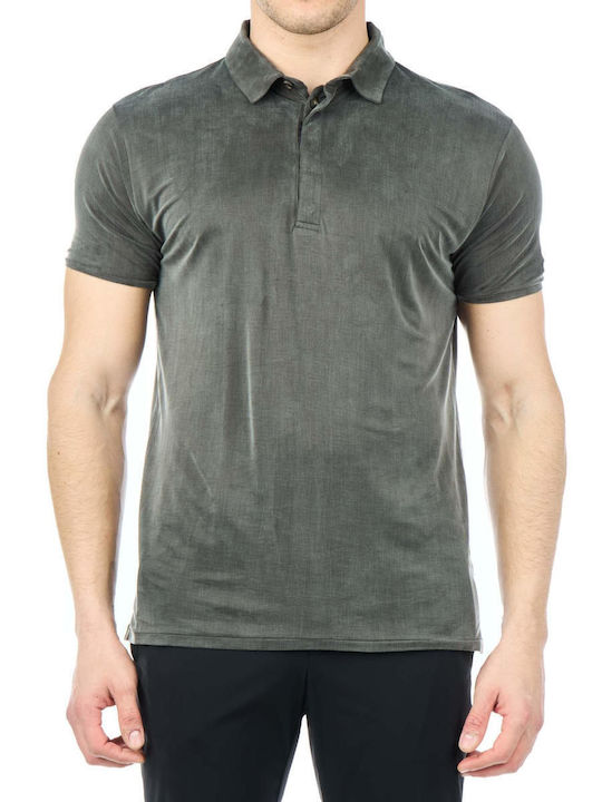 RRD Men's Short Sleeve Blouse Polo Gray