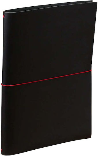 Paper Republic Grand Voyageur Notizbuch A4 mit leeren Seiten und Gummiband Schwarz