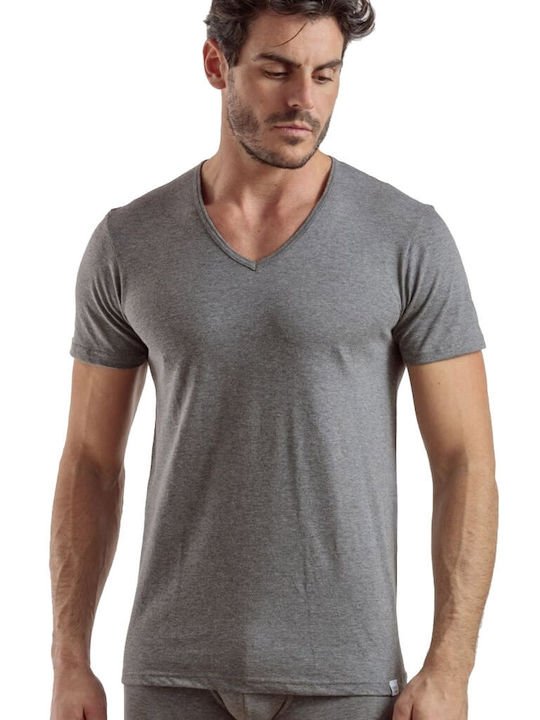 Enrico Coveri Men's Undershirt Short-sleeved Grey