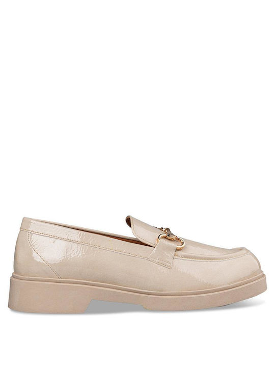 Envie Shoes Women's Loafers in Beige Color