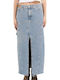Denim Maxi Rock Blau