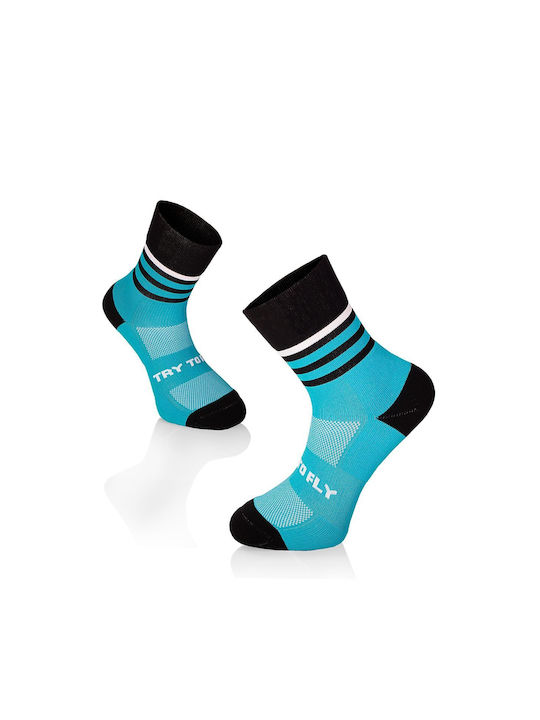 Try to Fly Running Socks Turquoise 1 Pair