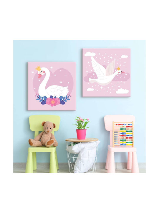 Caravelshop Copilăresc De două ori Tablou pe Pânză 50x50buc
