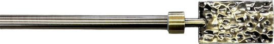My Home Luxury Extendable Metallic Curtain Pole Single Φ19mm 120-200cm Gold