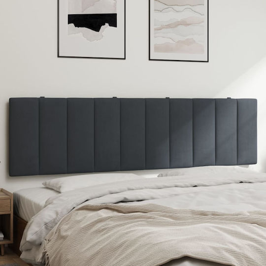 vidaXL Back Cushion For Fabric Bed Headboard Dark Gray 180x45cm