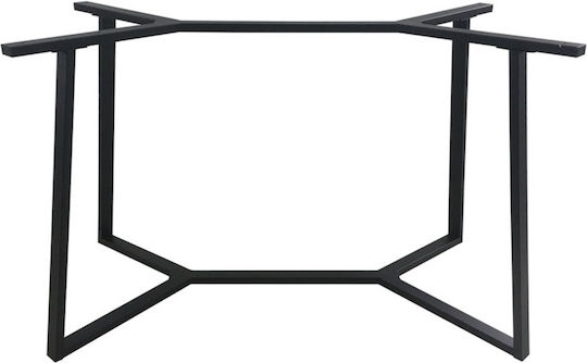 Zita Plus Bistro Tischständer aus Metall mit Regulator in Schwarz Farbe 110x60x72cm