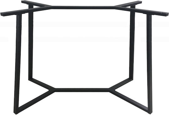 Zita Plus Bistro Bar Table Base made of Metal with Regulator in Black Color 110x60x105cm