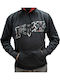 Yin Yang Sweatshirt mit Kapuze Schwarz