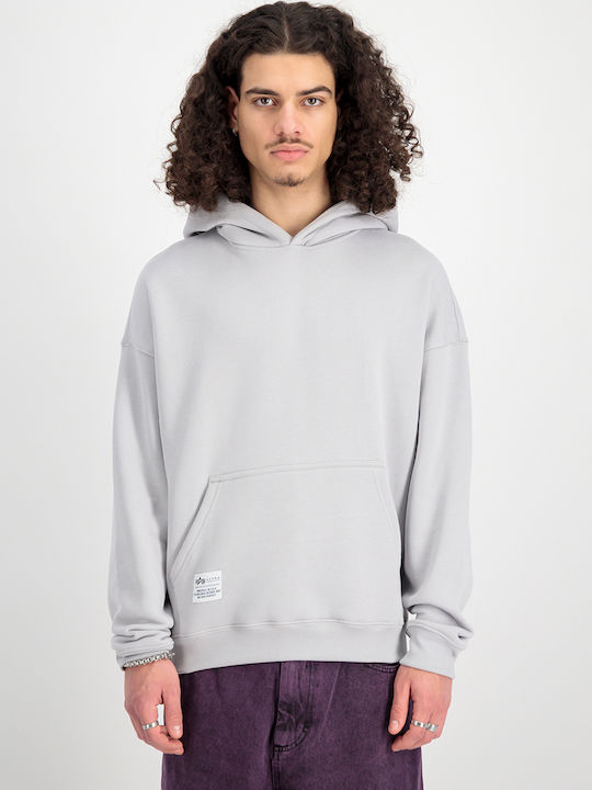 Alpha Industries Φούτερ με Κουκούλα Pastel Grey