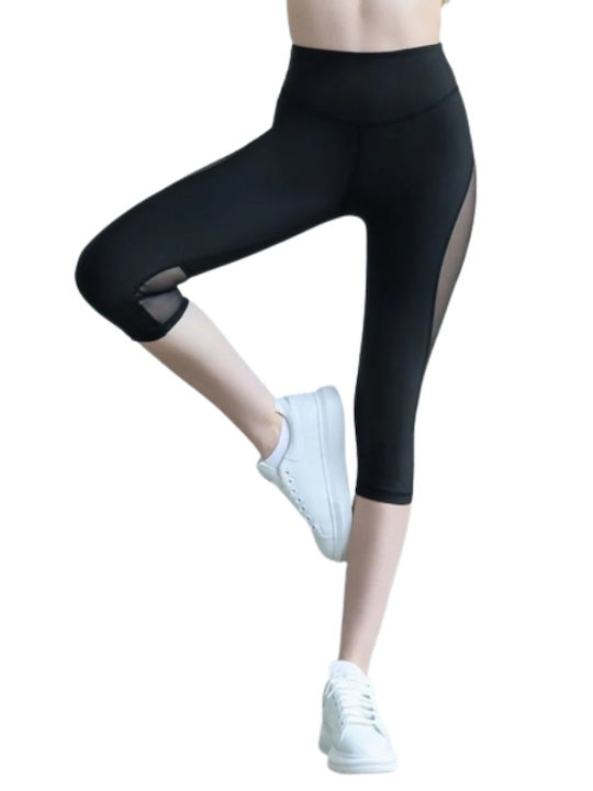 Lismina Frauen Capri Leggings Schwarz