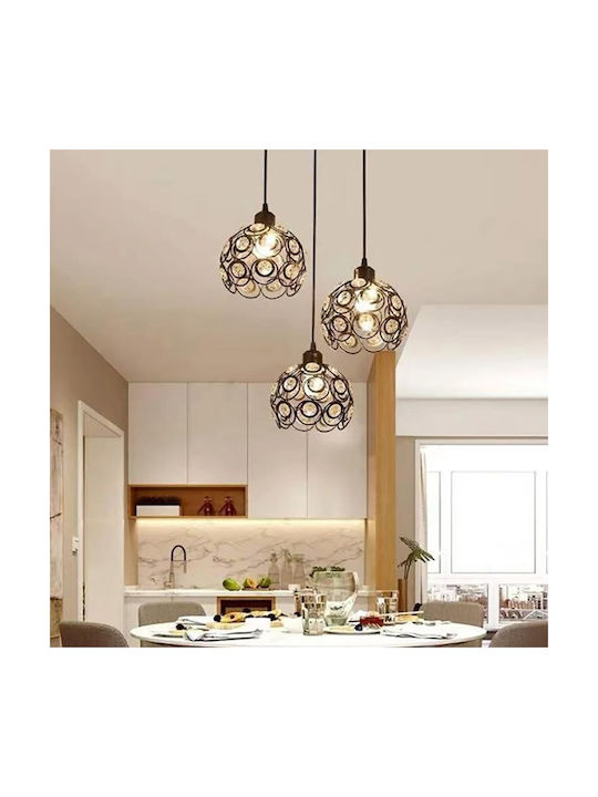 Artekko Pendant Light Black with Socket E27 40x40x80cm