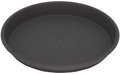 11133003 Round Plate Pot Charcoal 30x30cm