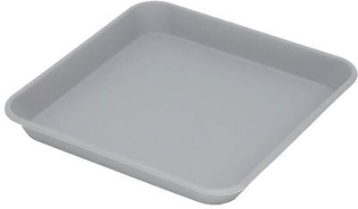 11153025 Square Plate Pot Grey 22x22cm