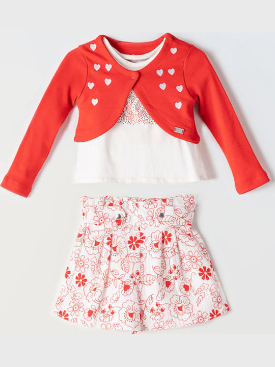 Kids' Set with Shorts Summer 3pcs Red