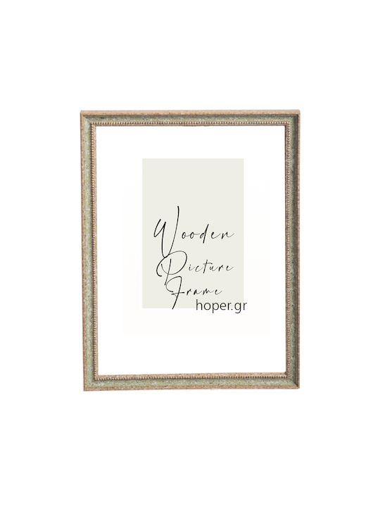Wall-mounted Wooden Photo Frame with Gold Frame