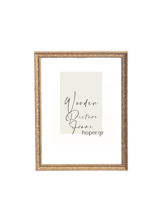Wall-mounted Wooden Photo Frame with Gold Frame