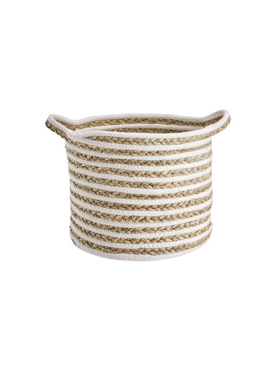 Butlers Декоративна кошница Текстил с дръжки White 26x26бр