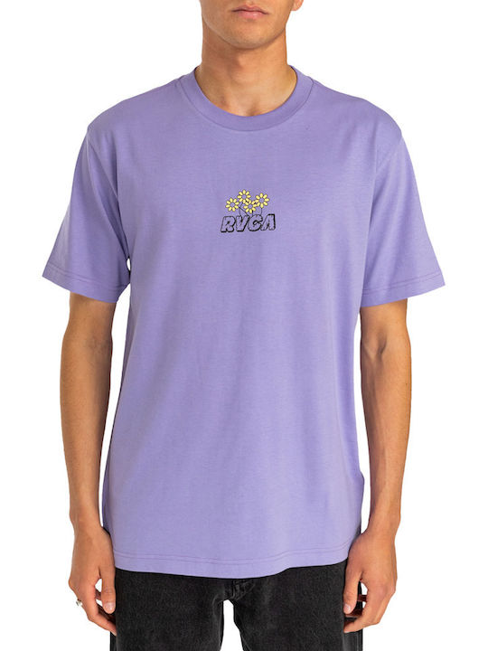 RVCA T-shirt Bărbătesc cu Mânecă Scurtă Violet