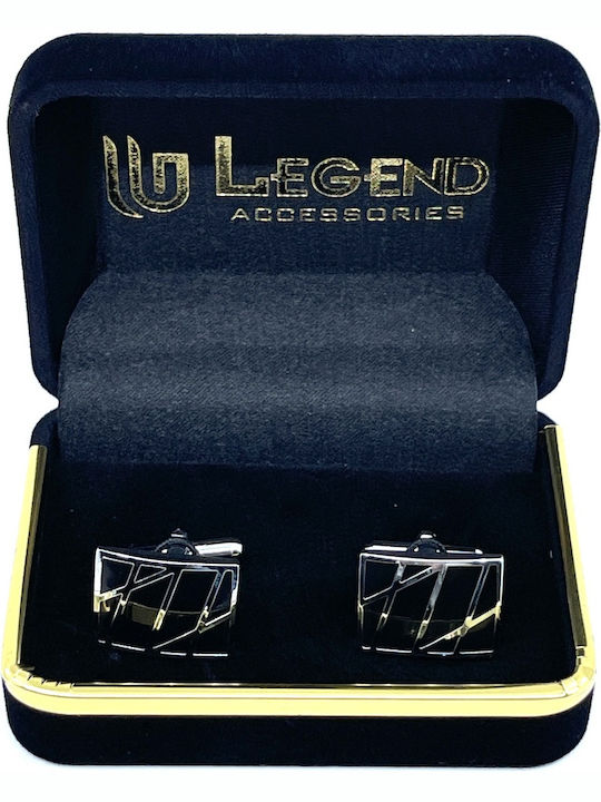 Legend Accessories Butoni din Argint în culoarea Negru