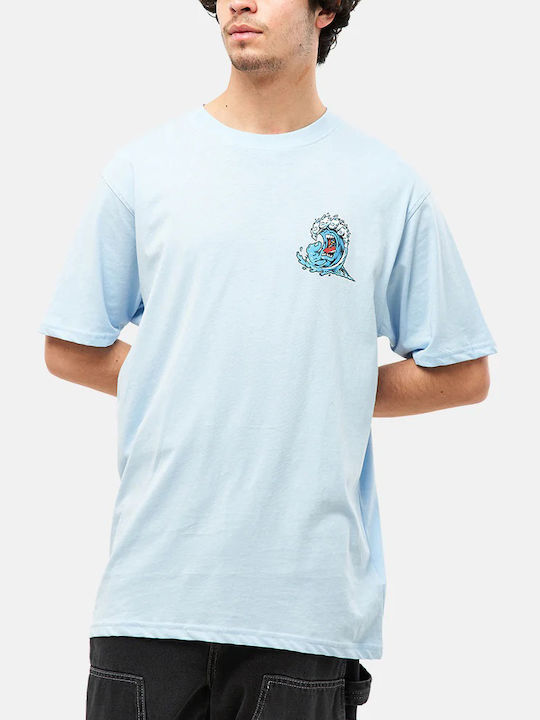 Santa Cruz Screaming Wave Herren T-Shirt Kurzarm Hellblau