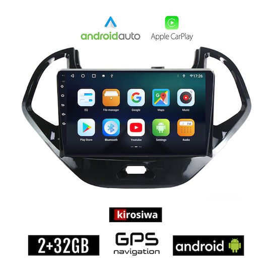 Kirosiwa Auto-Audiosystem für Ford E-Commerce-Website 2017> (Bluetooth/USB/AUX/WiFi/GPS/Apple-Carplay/Android-Auto) mit Touchscreen 9"