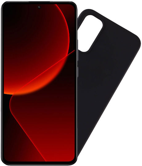Volte-Tel Back Cover Σιλικόνης με Λουράκι Μαύρο (Xiaomi 13T / 13T Pro)