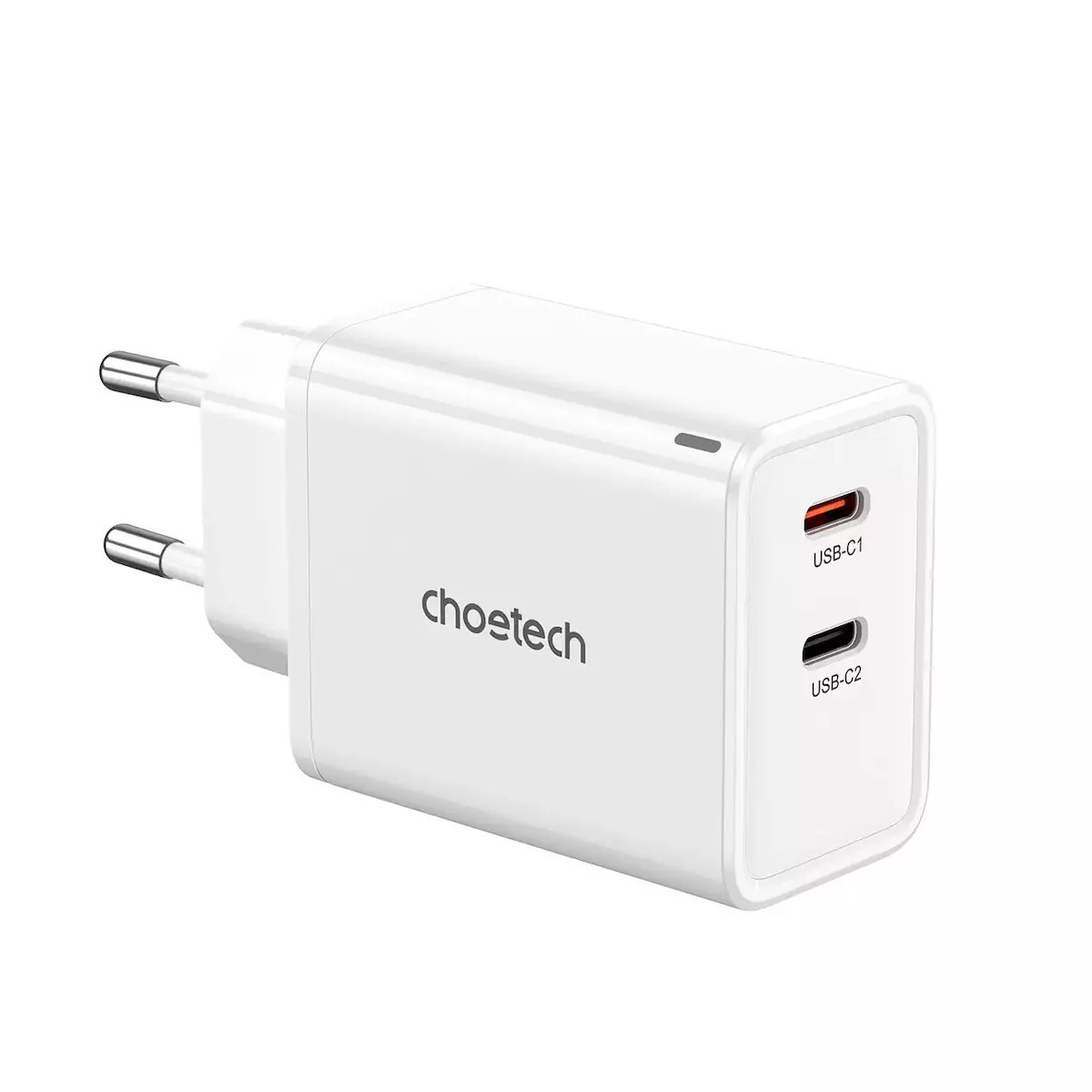 Choetech PD6013, GaN, 2x USB-C, φορτιστής δικτύου PD65W (λευκό)