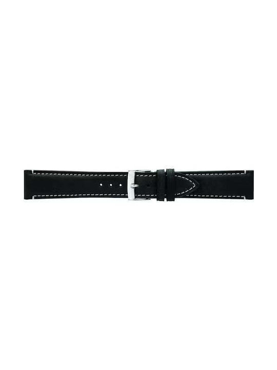 Morellato Manufatti Black Leather Strap 22mm A0...