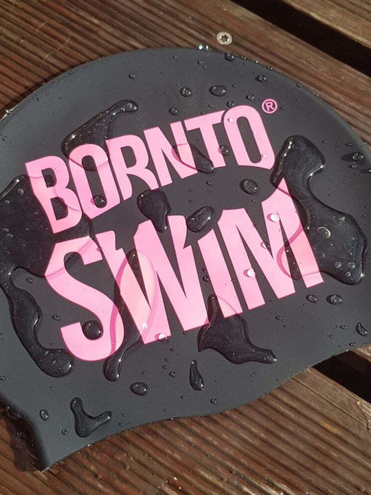 Born To Swim Σκουφάκι Κολύμβησης Ενηλίκων από Σιλικόνη Μαύρο