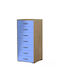 Comodă pentru copii Oak-Ciel cu 7 sertare 60x45x122buc