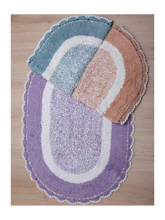 Sunshine Bath Mat Cotton Oval 101-20 Lilac 60x90cm