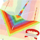 ikonka Triangular Kite Fabric 57x85cm 1pcs