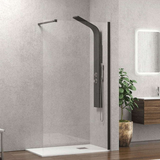 Karag Walkin 1 Partea fixă Duș 80x200cm Sticlă transparentă Nero Karag Walkin 1 Partea fixă Duș 80x200cm Sticlă transparentă Nero